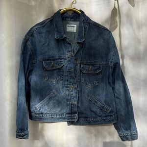 Old Navy Women's Dark Blue Jean Jacket